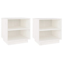 Nachtkastjes 40X34X40 Cm Massief Grenenhout 2 Wit