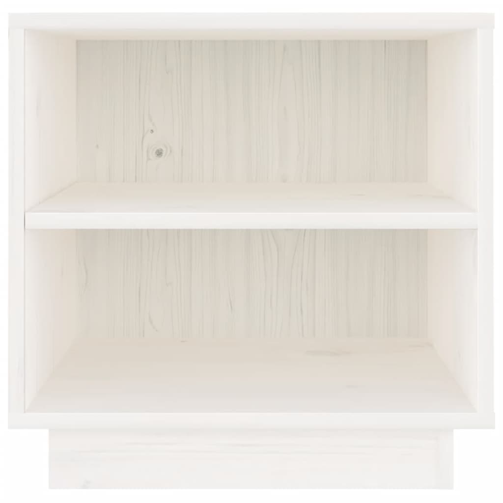 Nachtkastjes 40X34X40 Cm Massief Grenenhout 2 Wit