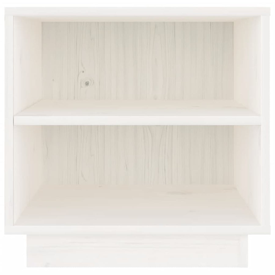 Nachtkastjes 40X34X40 Cm Massief Grenenhout 2 Wit