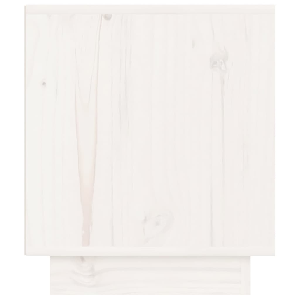 Nachtkastjes 40X34X40 Cm Massief Grenenhout 2 Wit