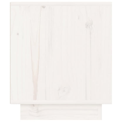 Nachtkastjes 40X34X40 Cm Massief Grenenhout 2 Wit