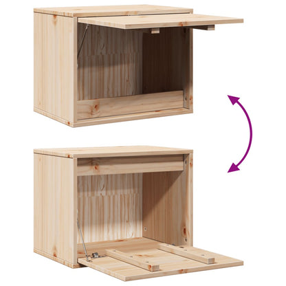 Wandkast 45X30X35 Cm Massief Grenenhout