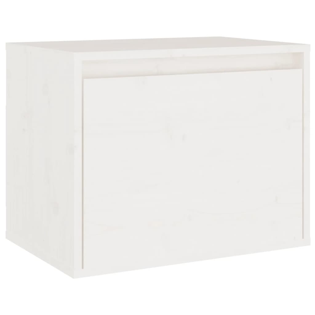 Wandkast 45X30X35 Cm Massief Grenenhout 1 Wit