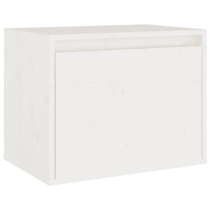 Wandkast 45X30X35 Cm Massief Grenenhout 1 Wit