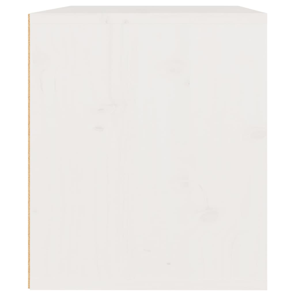 Wandkast 45X30X35 Cm Massief Grenenhout 1 Wit