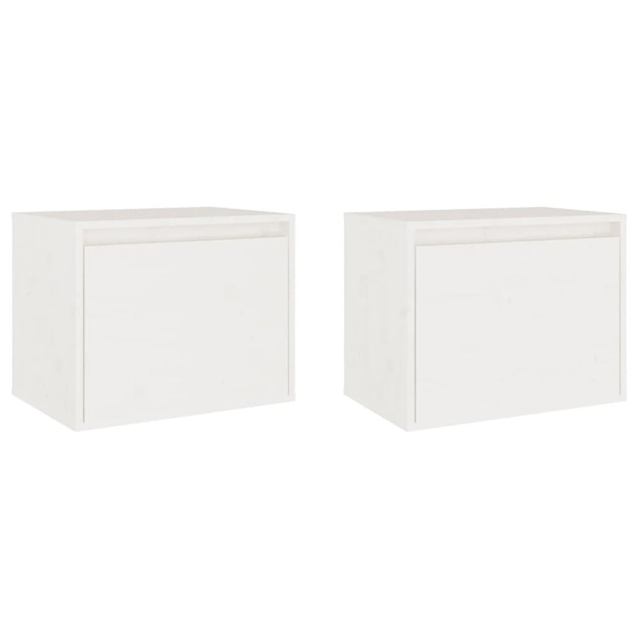 Wandkasten 45X30X35 Cm Massief Grenenhout 2 Wit