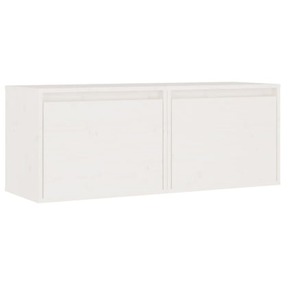 Wandkasten 45X30X35 Cm Massief Grenenhout 2 Wit