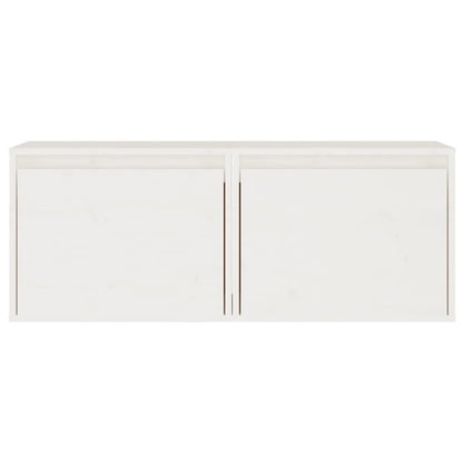 Wandkasten 45X30X35 Cm Massief Grenenhout 2 Wit
