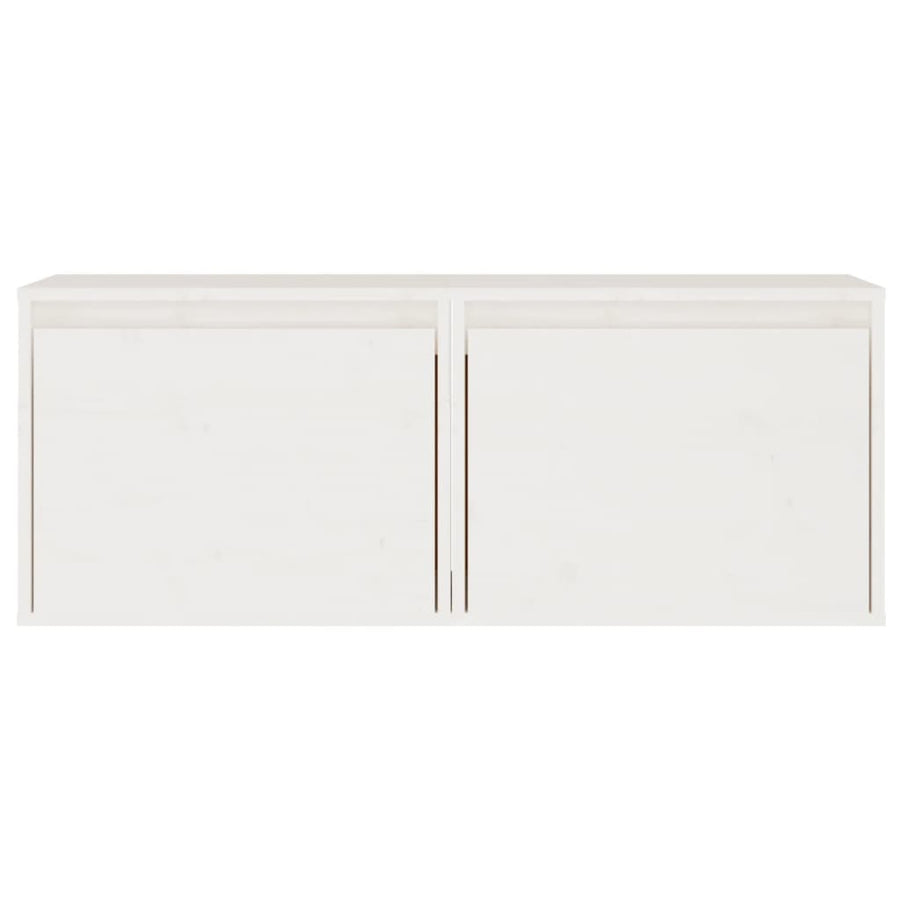 Wandkasten 45X30X35 Cm Massief Grenenhout 2 Wit