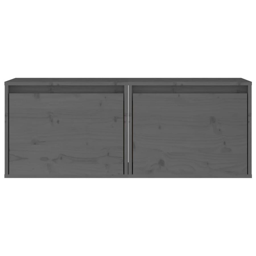 Wandkasten 45X30X35 Cm Massief Grenenhout 2 Grijs