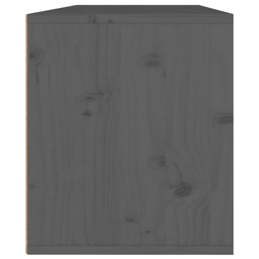 Wandkasten 45X30X35 Cm Massief Grenenhout 2 Grijs