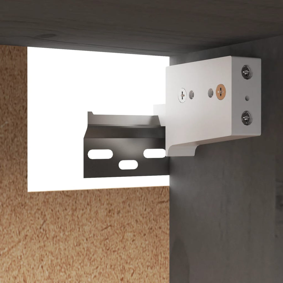 Wandkasten 45X30X35 Cm Massief Grenenhout 2 Grijs