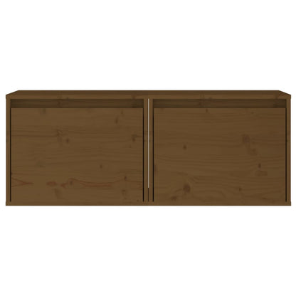Wandkasten 45X30X35 Cm Massief Grenenhout 2 Honingbruin