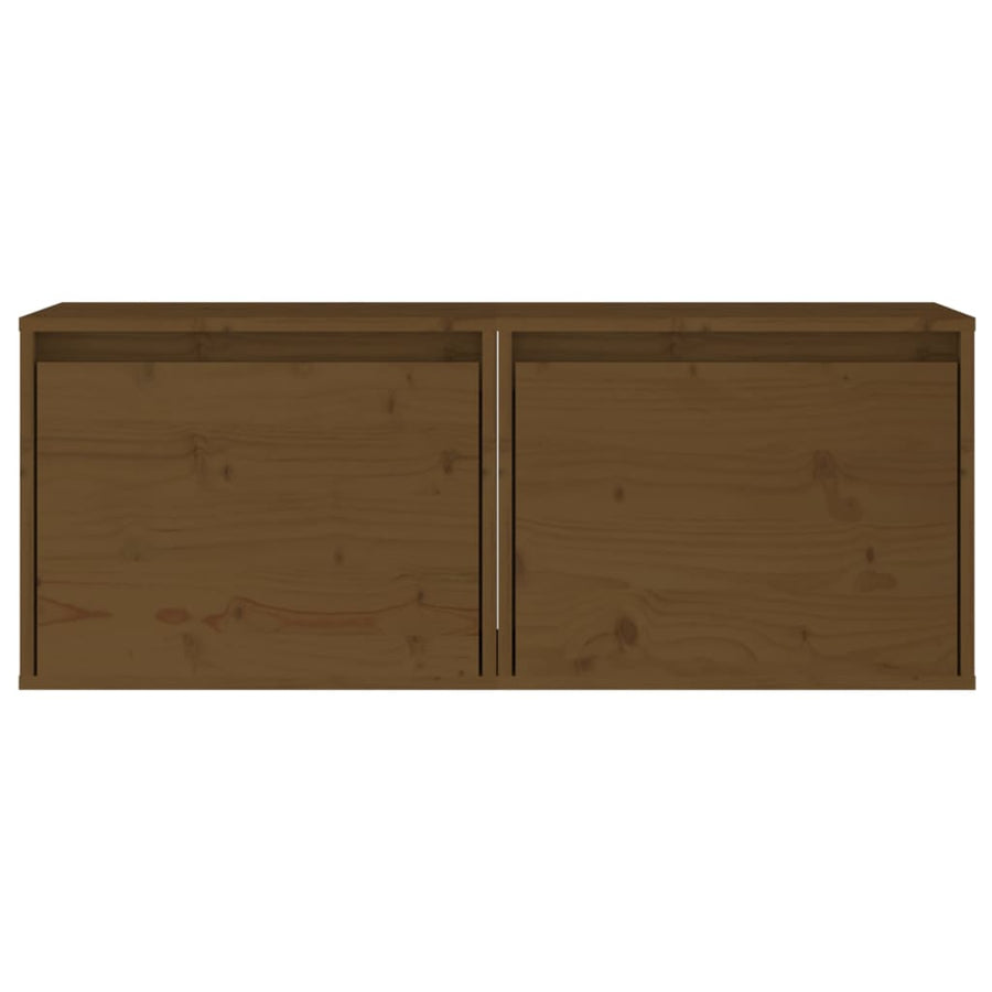 Wandkasten 45X30X35 Cm Massief Grenenhout 2 Honingbruin