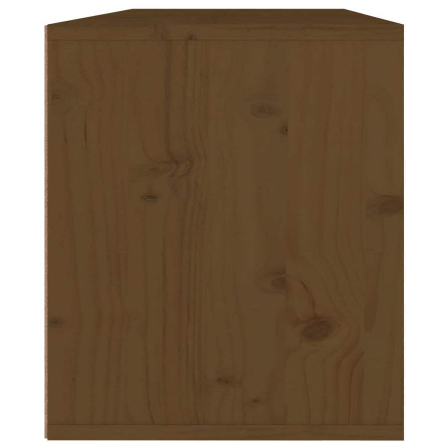 Wandkasten 45X30X35 Cm Massief Grenenhout 2 Honingbruin