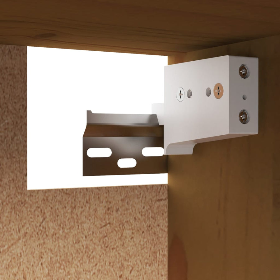 Wandkasten 45X30X35 Cm Massief Grenenhout 2 Honingbruin