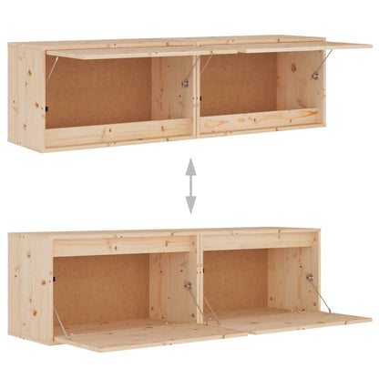 Wandkasten 2 St 60X30X35 Cm Massief Grenenhout