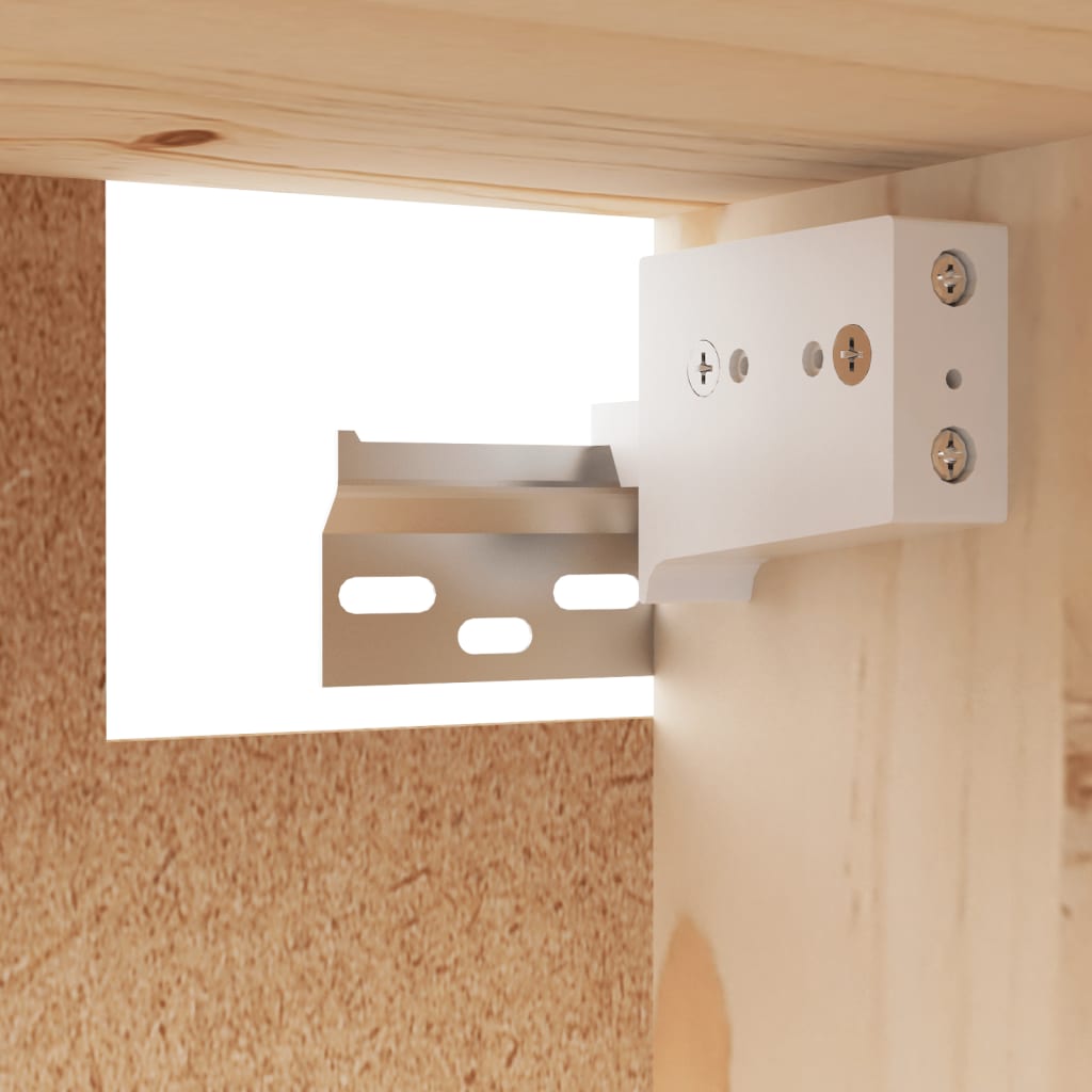 Wandkasten 2 St 60X30X35 Cm Massief Grenenhout