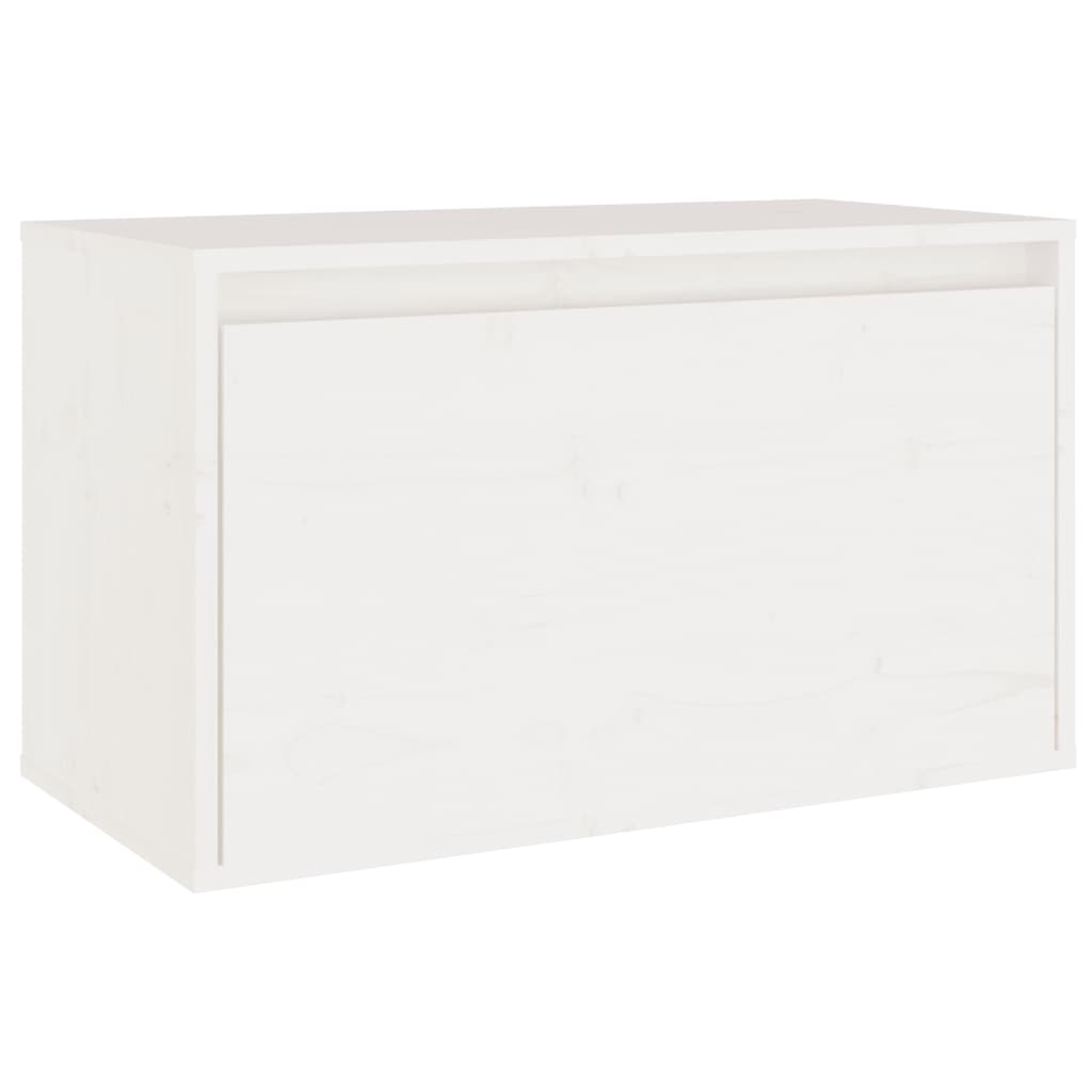 Wandkast 60X30X35 Cm Massief Grenenhout 1 Wit