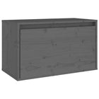 Wandkast 60X30X35 Cm Massief Grenenhout 1 Grijs