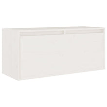 Wandkast 80X30X35 Cm Massief Grenenhout 1 Wit