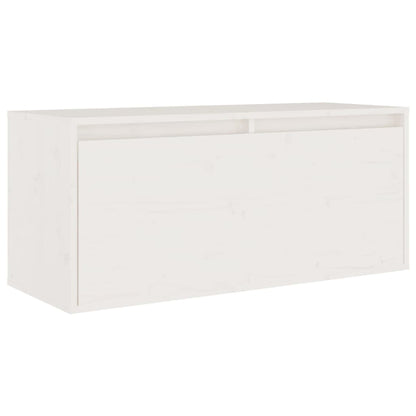 Wandkast 80X30X35 Cm Massief Grenenhout 1 Wit