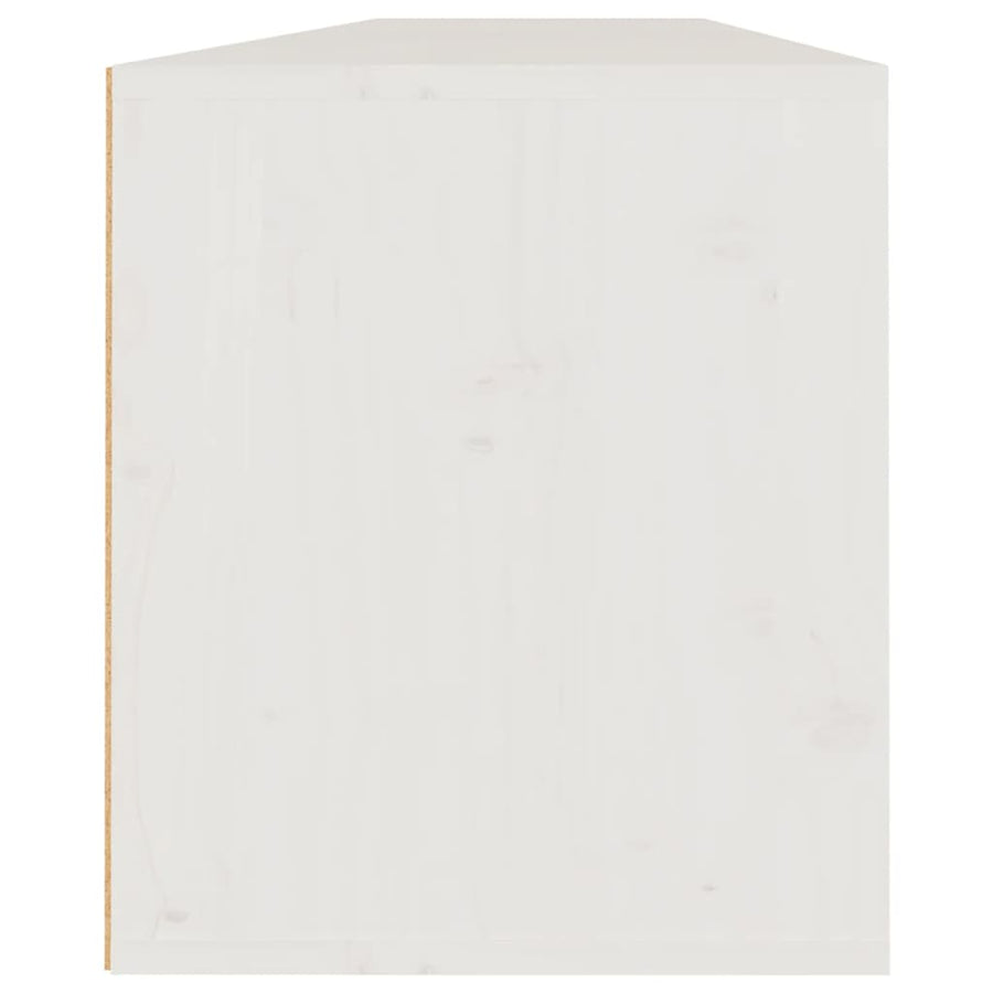Wandkasten 80X30X35 Cm Massief Grenenhout 2 Wit