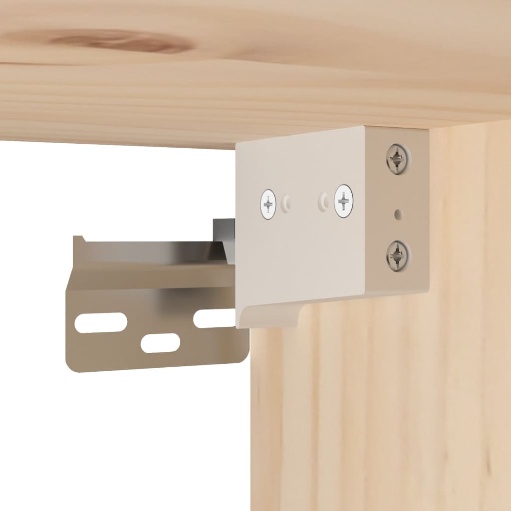Wandkasten 2 st 100x30x35 cm massief grenenhout