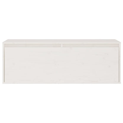 Wandkast 100x30x35 cm massief grenenhout wit 1 Wit