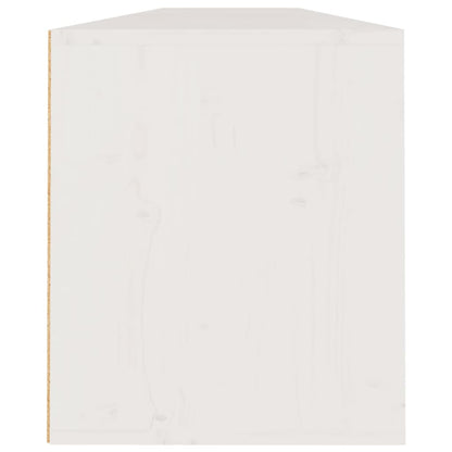 Wandkasten 2 st 100x30x35 cm massief grenenhout wit 2 Wit
