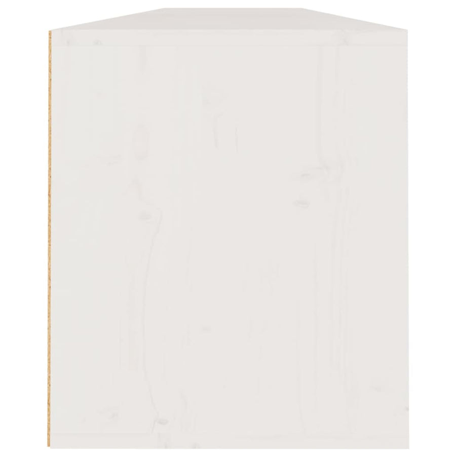 Wandkasten 2 st 100x30x35 cm massief grenenhout wit 2 Wit