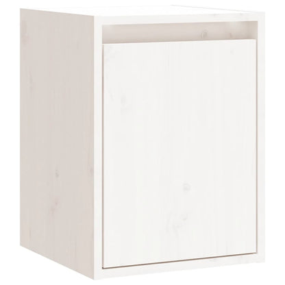 Wandkast 30x30x40 cm massief grenenhout wit 1 Wit