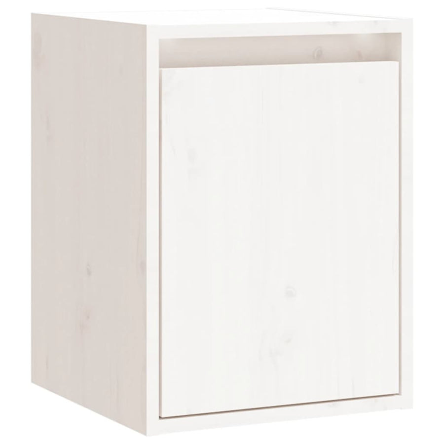 Wandkast 30x30x40 cm massief grenenhout wit 1 Wit
