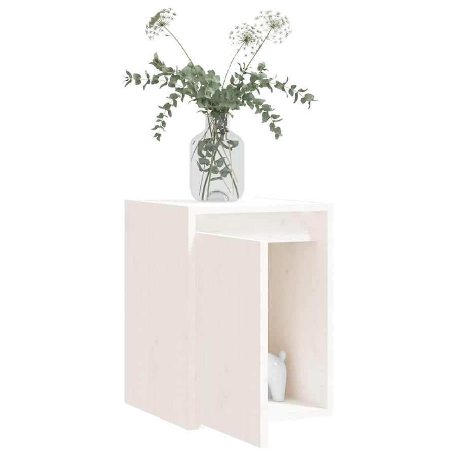 Wandkast 30x30x40 cm massief grenenhout wit 1 Wit