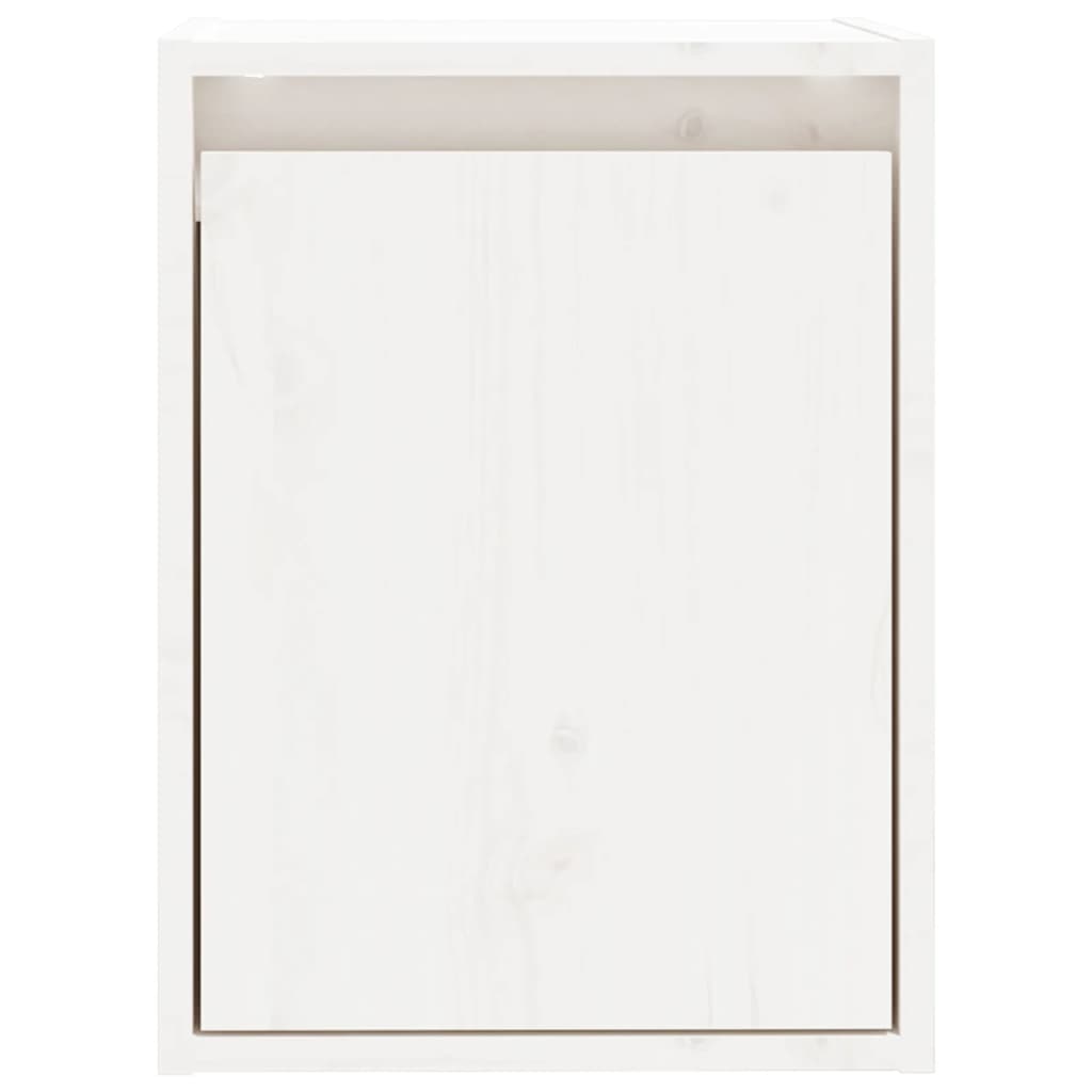Wandkast 30x30x40 cm massief grenenhout wit 1 Wit