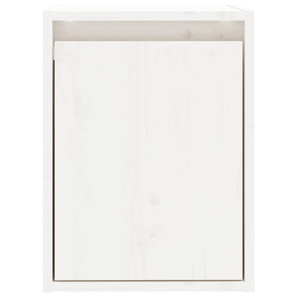 Wandkast 30x30x40 cm massief grenenhout wit 1 Wit