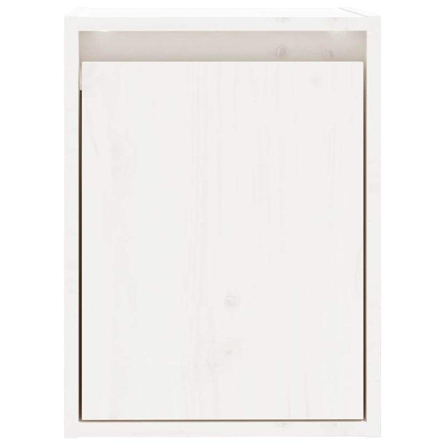 Wandkast 30x30x40 cm massief grenenhout wit 1 Wit