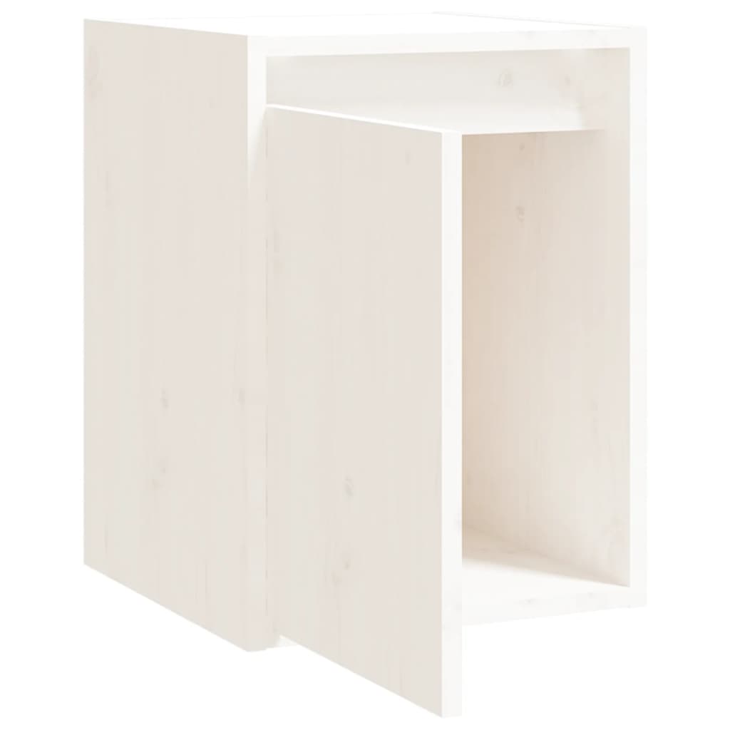 Wandkast 30x30x40 cm massief grenenhout wit 1 Wit