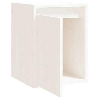 Wandkast 30x30x40 cm massief grenenhout wit 1 Wit