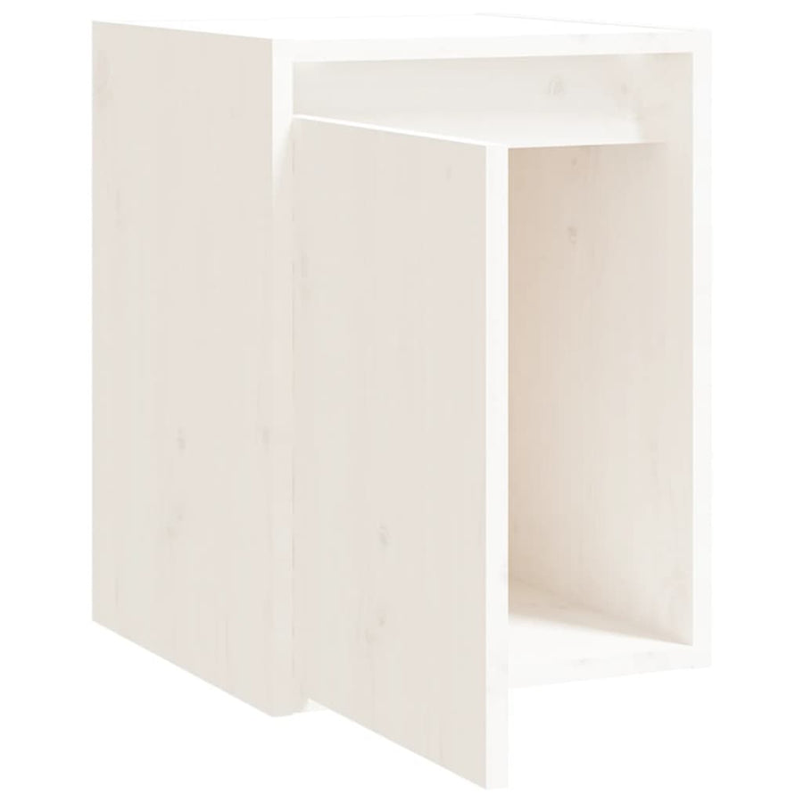 Wandkast 30x30x40 cm massief grenenhout wit 1 Wit