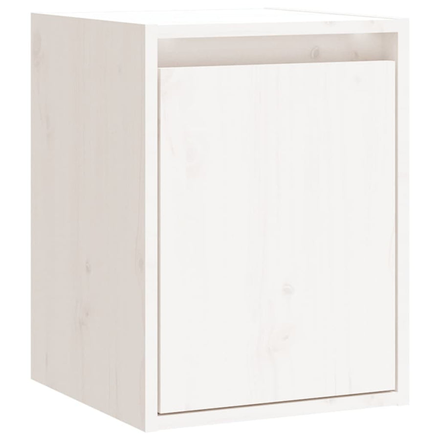 Wandkasten 2 st 30x30x40 cm massief grenenhout wit 2 Wit