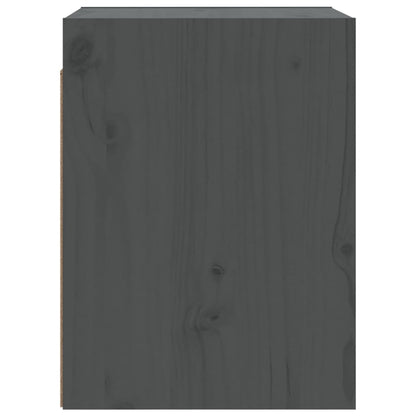 Wandkasten 2 st 30x30x40 cm massief grenenhout grijs 2 Grijs