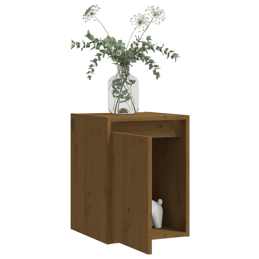 Wandkasten 2 st 30x30x40 cm massief grenenhout honingbruin 2 Honingbruin