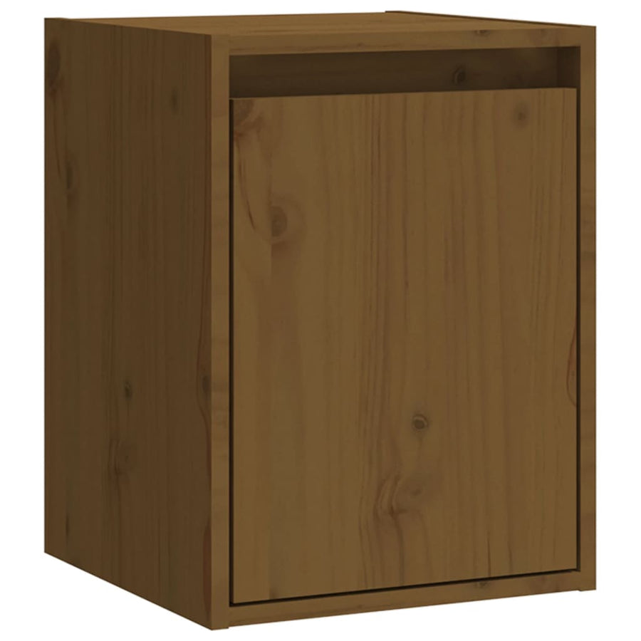 Wandkasten 2 st 30x30x40 cm massief grenenhout honingbruin 2 Honingbruin