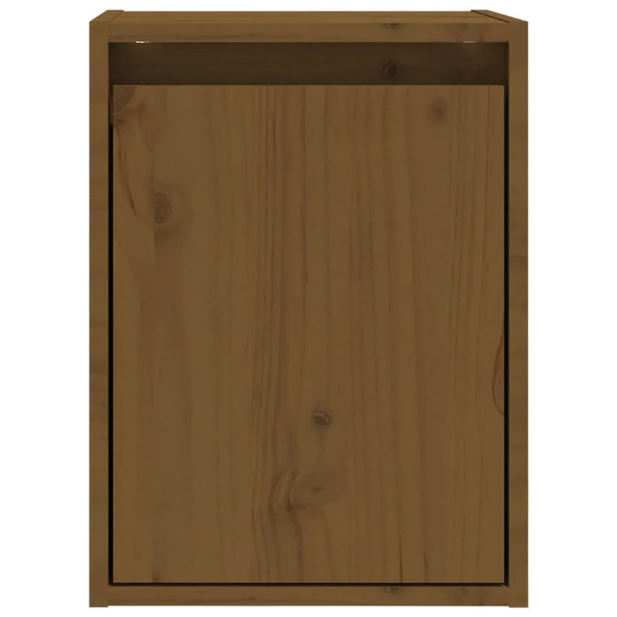 Wandkasten 2 st 30x30x40 cm massief grenenhout honingbruin 2 Honingbruin