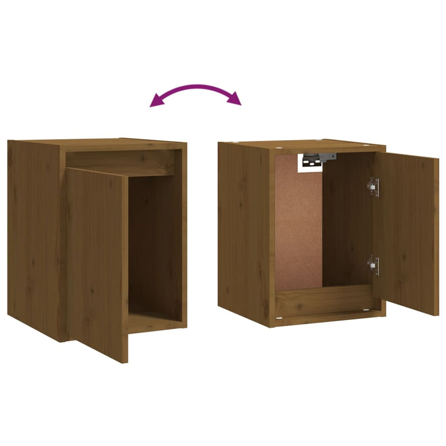 Wandkasten 2 st 30x30x40 cm massief grenenhout honingbruin 2 Honingbruin