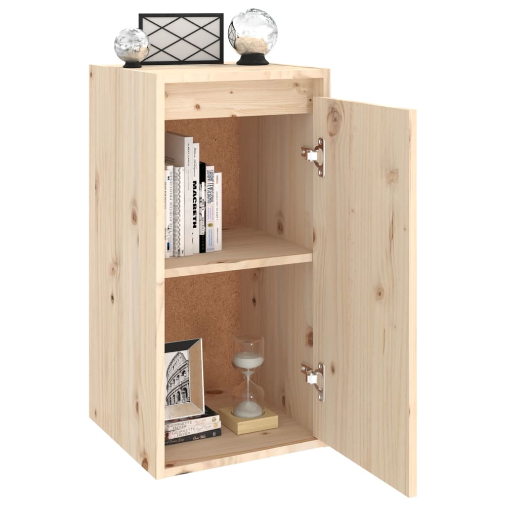 Wandkast 30x30x60 cm massief grenenhout 1 Naturel