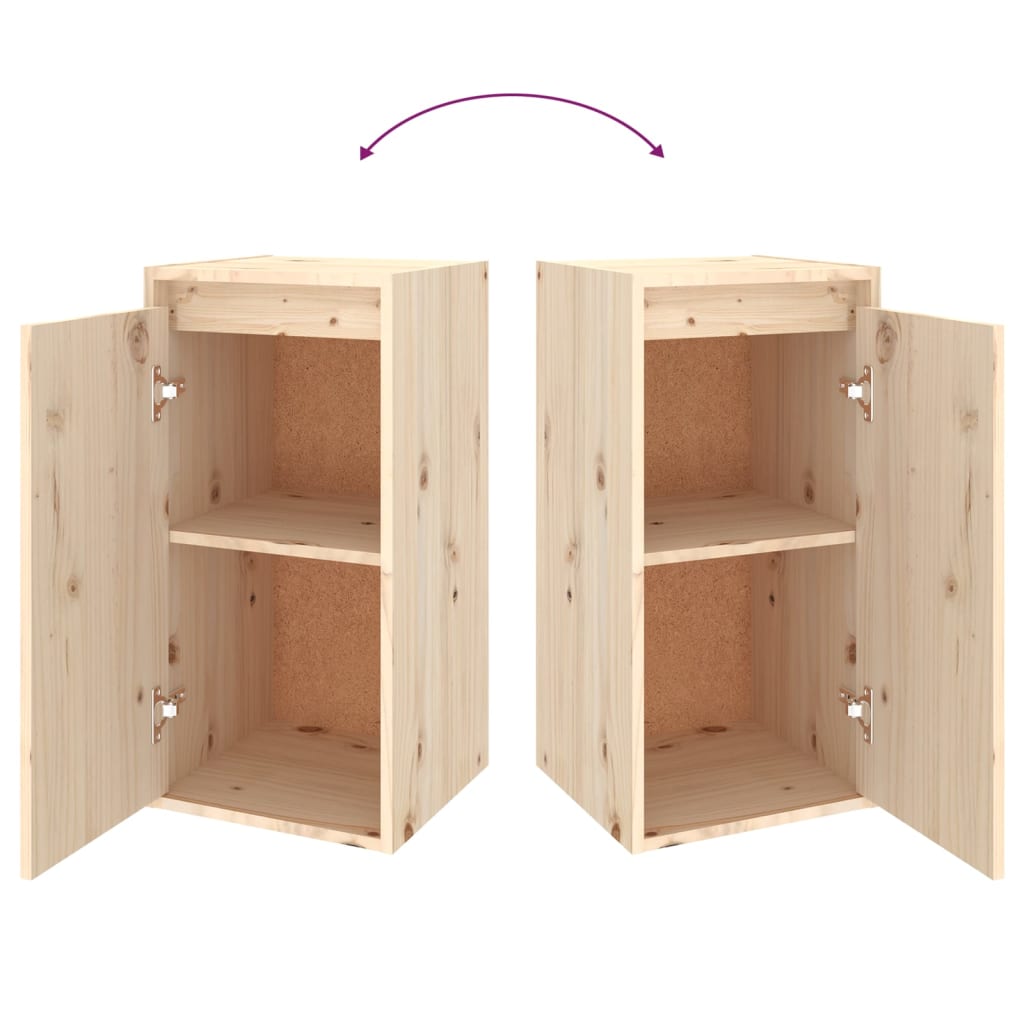 Wandkasten 30X30X60 Cm Massief Grenenhout 2 Naturel