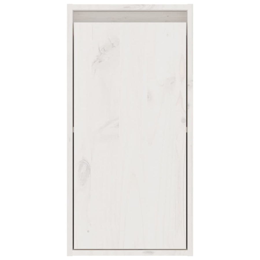Wandkast 30x30x60 cm massief grenenhout wit 1 Wit