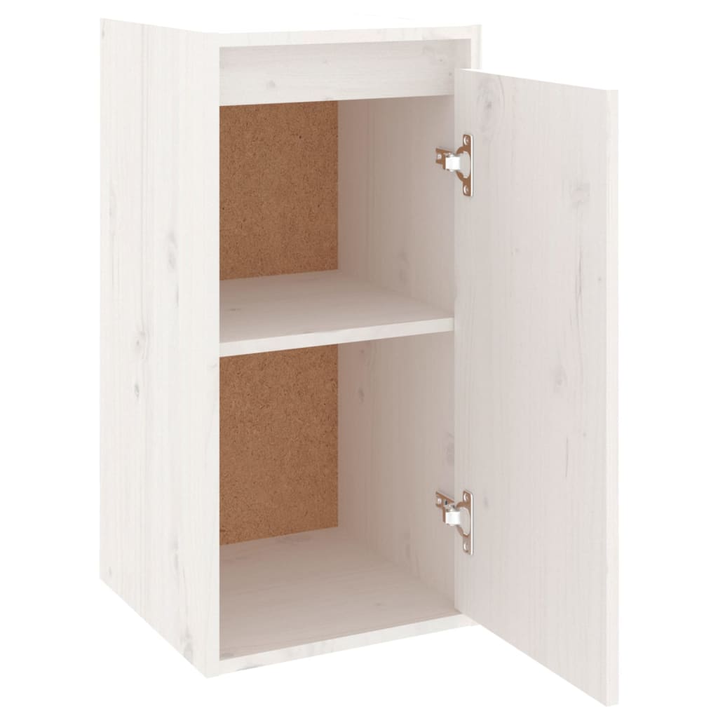 Wandkast 30x30x60 cm massief grenenhout wit 1 Wit